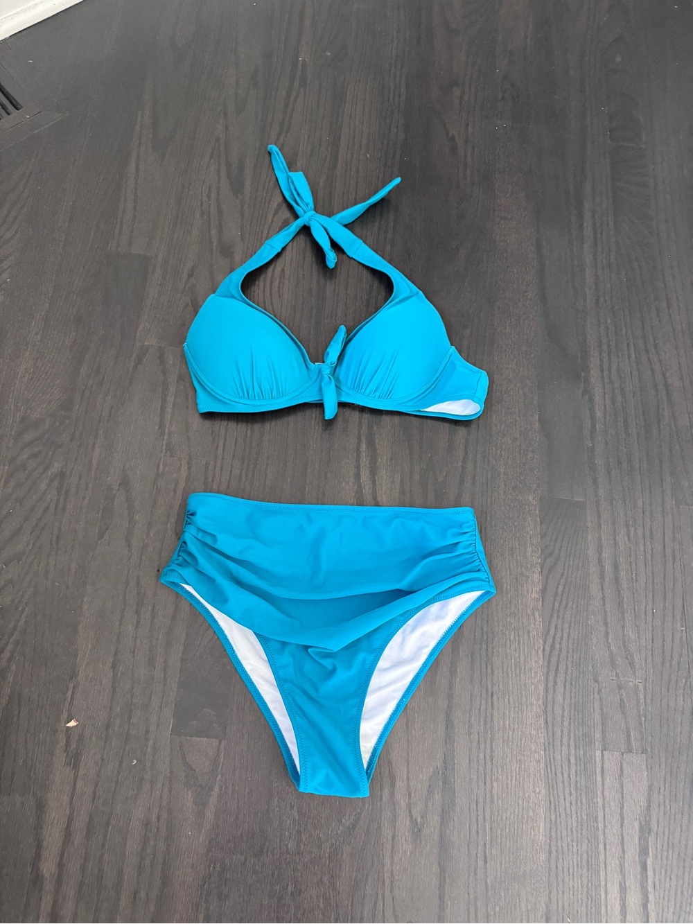 Turquoise Halter Bikini Set - Women's Swim